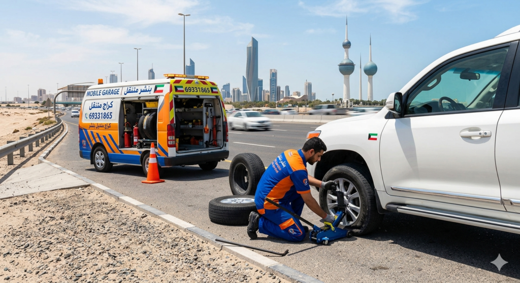 كراج متنقل تبديل بنشر الكويت