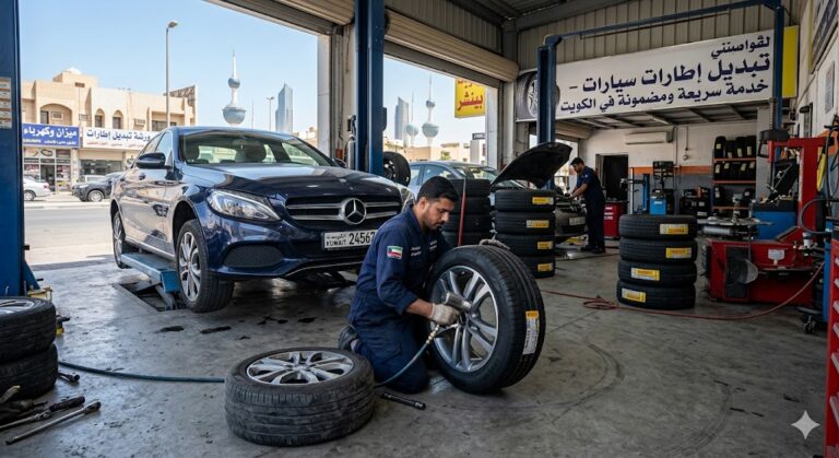 تبديل إطارات سيارات الكويت