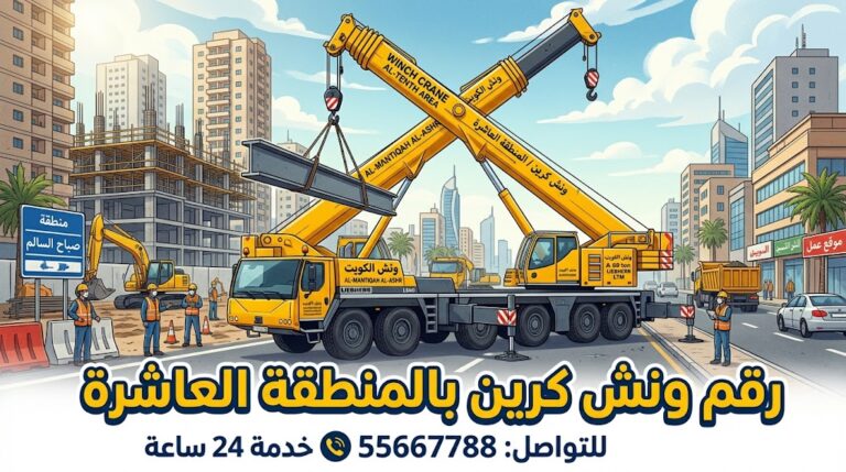 رقم ونش كرين بالمنطقة العاشرة